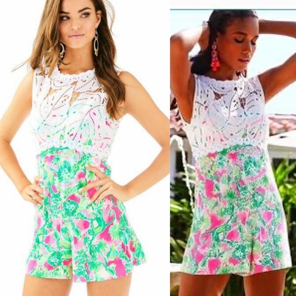 Lilly Pulitzer Floral Sadie Romper size 00